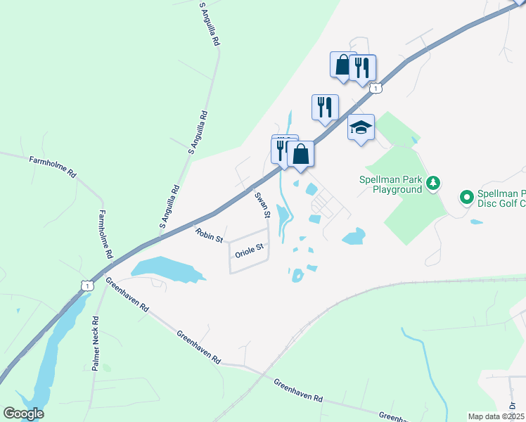 map of restaurants, bars, coffee shops, grocery stores, and more near 19 Hewitt Road in Stonington