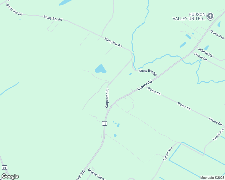 map of restaurants, bars, coffee shops, grocery stores, and more near 36 Carpenter Road in New Hampton