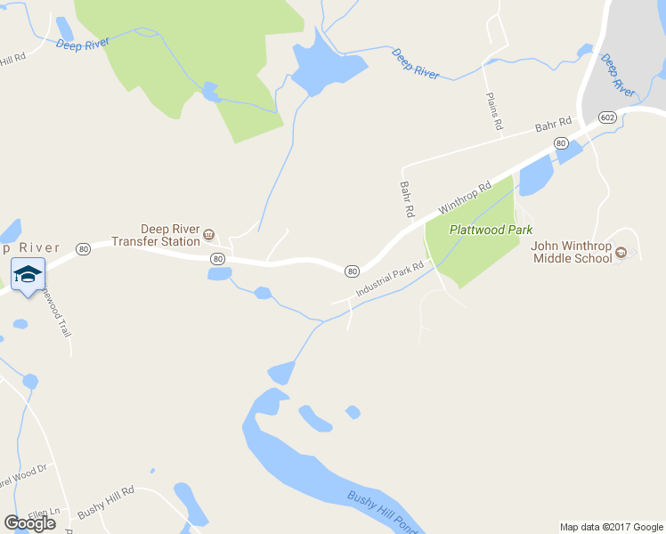 map of restaurants, bars, coffee shops, grocery stores, and more near 165 Winthrop Road in Deep River