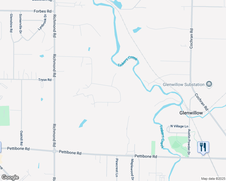 map of restaurants, bars, coffee shops, grocery stores, and more near 27912 Pergl Road in Solon