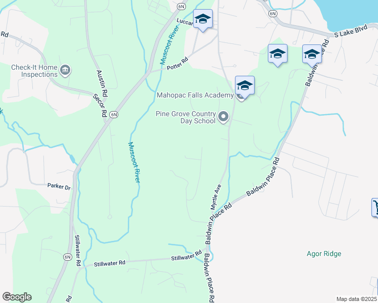 map of restaurants, bars, coffee shops, grocery stores, and more near 47 Pouting Rock Road in Mahopac