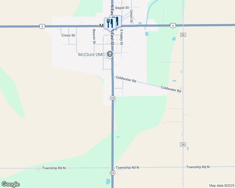 map of restaurants, bars, coffee shops, grocery stores, and more near 754 South Haley in McClure