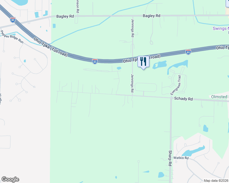 map of restaurants, bars, coffee shops, grocery stores, and more near 8633 Dunham Drive in Cuyahoga County