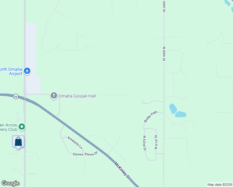 map of restaurants, bars, coffee shops, grocery stores, and more near 6242 Bennington Road in Omaha