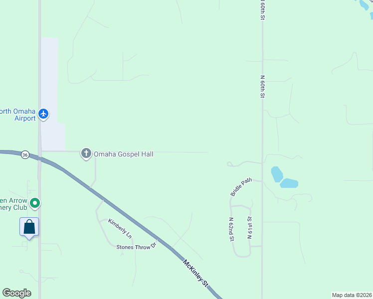 map of restaurants, bars, coffee shops, grocery stores, and more near 6242 Bennington Road in Omaha