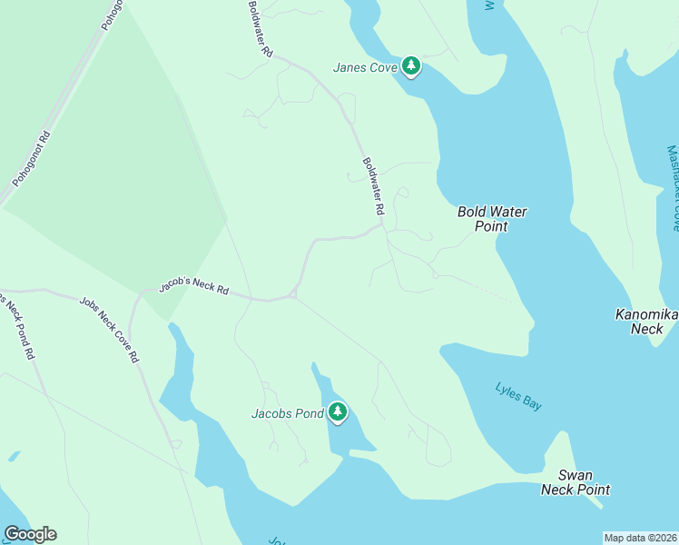 map of restaurants, bars, coffee shops, grocery stores, and more near 3 Jacob's Neck Road in Edgartown