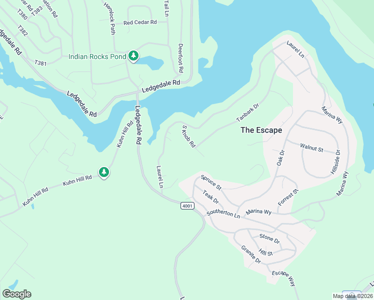 map of restaurants, bars, coffee shops, grocery stores, and more near 104 South Knob Road in Greentown