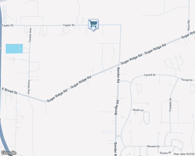 map of restaurants, bars, coffee shops, grocery stores, and more near 38733 Sugar Ridge Road in North Ridgeville
