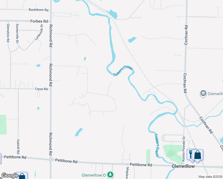 map of restaurants, bars, coffee shops, grocery stores, and more near 27820 Annetta Drive in Solon