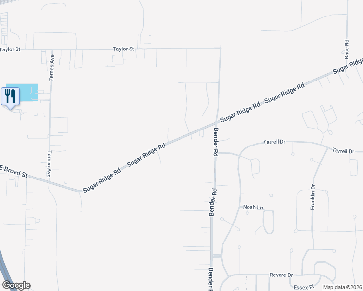 map of restaurants, bars, coffee shops, grocery stores, and more near 38733 Sugar Ridge Road in North Ridgeville