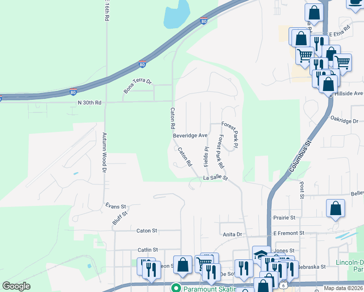 map of restaurants, bars, coffee shops, grocery stores, and more near 2114 Caton Road in Ottawa