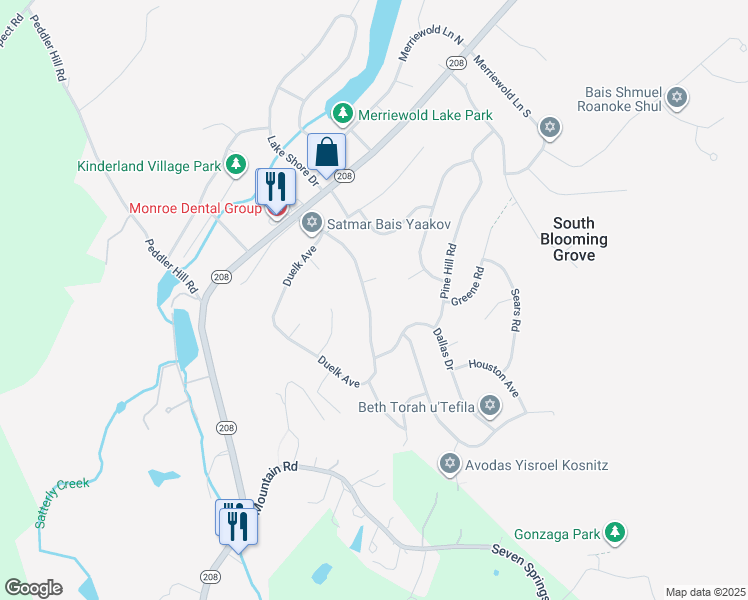 map of restaurants, bars, coffee shops, grocery stores, and more near 88 Duelk Avenue in Monroe