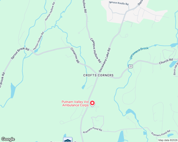 map of restaurants, bars, coffee shops, grocery stores, and more near 7 Cimarron Road in Putnam Valley