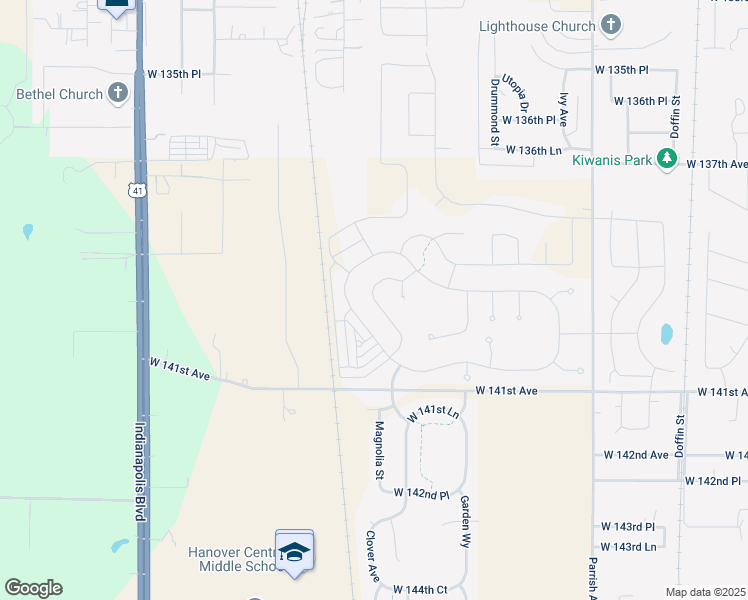 map of restaurants, bars, coffee shops, grocery stores, and more near 10401 Pickett Way in Cedar Lake