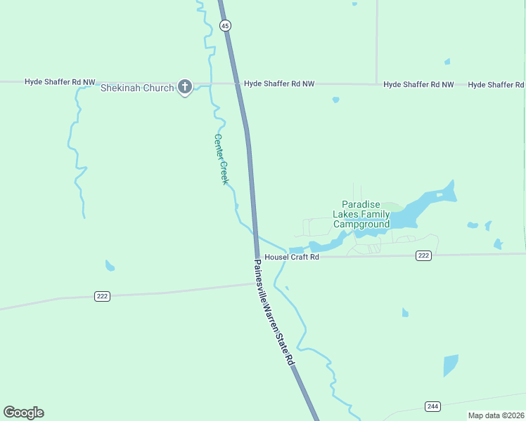 map of restaurants, bars, coffee shops, grocery stores, and more near 5444 Ohio 45 in Bristolville