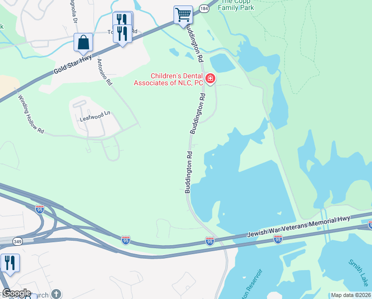 map of restaurants, bars, coffee shops, grocery stores, and more near 753 Buddington Road in Groton
