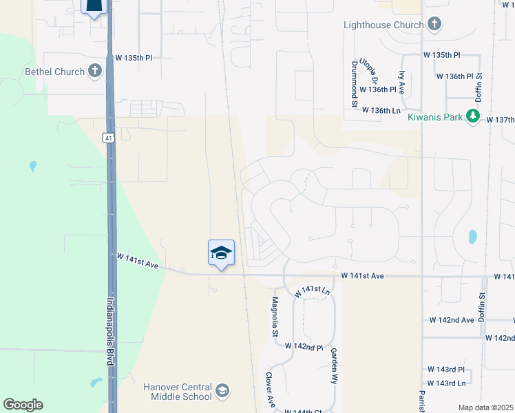 map of restaurants, bars, coffee shops, grocery stores, and more near 13941 Flagstaff Street in Cedar Lake