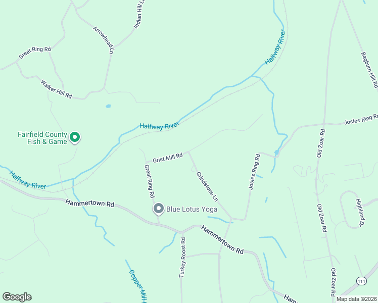 map of restaurants, bars, coffee shops, grocery stores, and more near 67 Grist Mill Road in Monroe