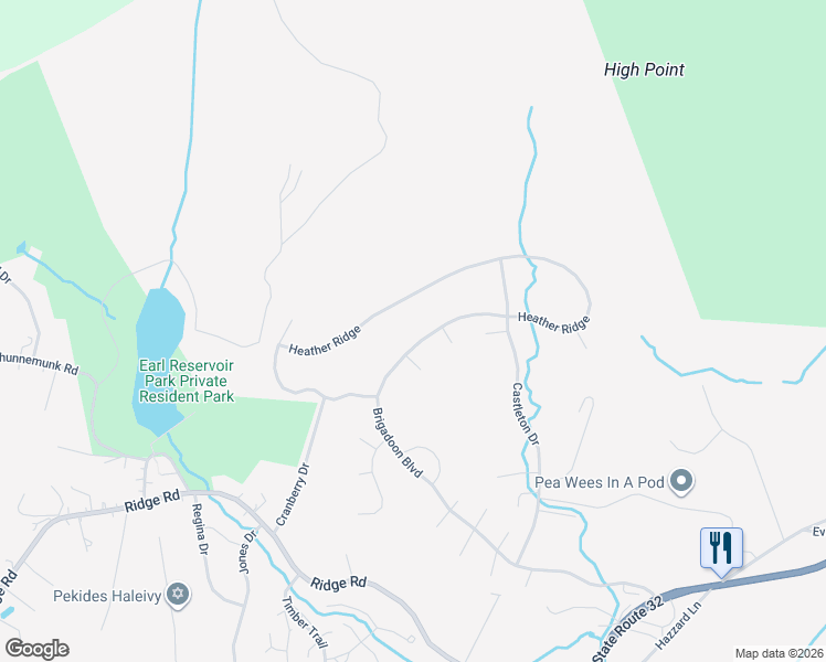 map of restaurants, bars, coffee shops, grocery stores, and more near 28 Heather Ridge in Woodbury