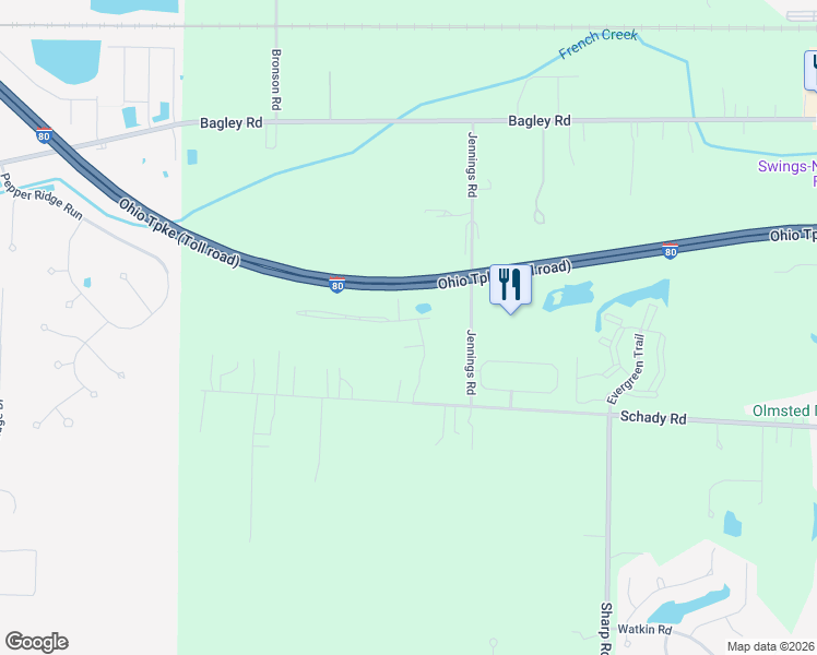 map of restaurants, bars, coffee shops, grocery stores, and more near 29018 Pembrooke Boulevard in Olmsted Falls