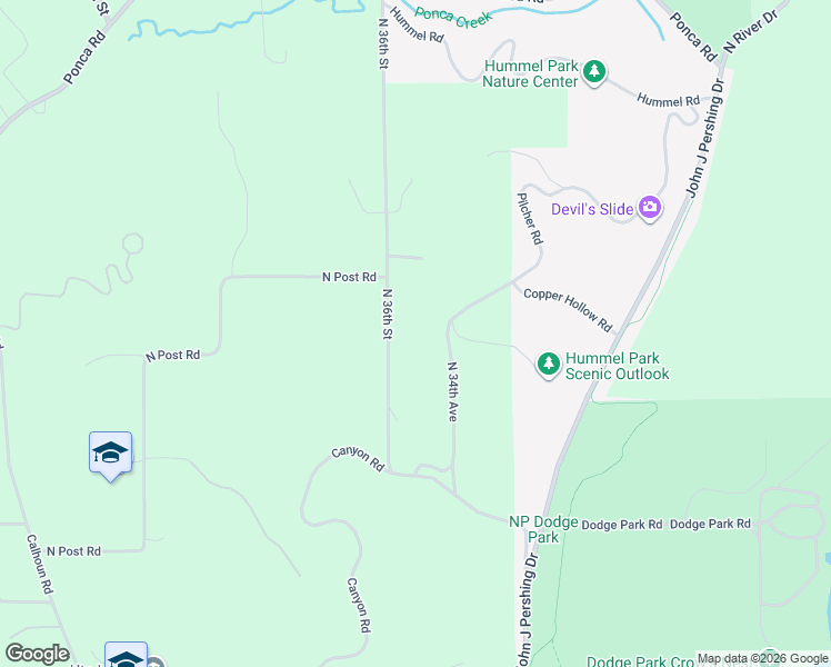 map of restaurants, bars, coffee shops, grocery stores, and more near 11803 North 36th Street in Omaha