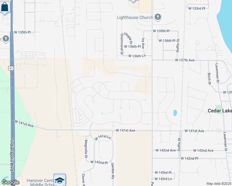 map of restaurants, bars, coffee shops, grocery stores, and more near 10111 Tradewind Place in Cedar Lake