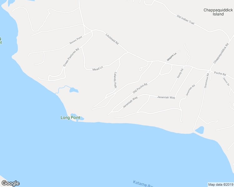 map of restaurants, bars, coffee shops, grocery stores, and more near 25 Lelands Path in Edgartown