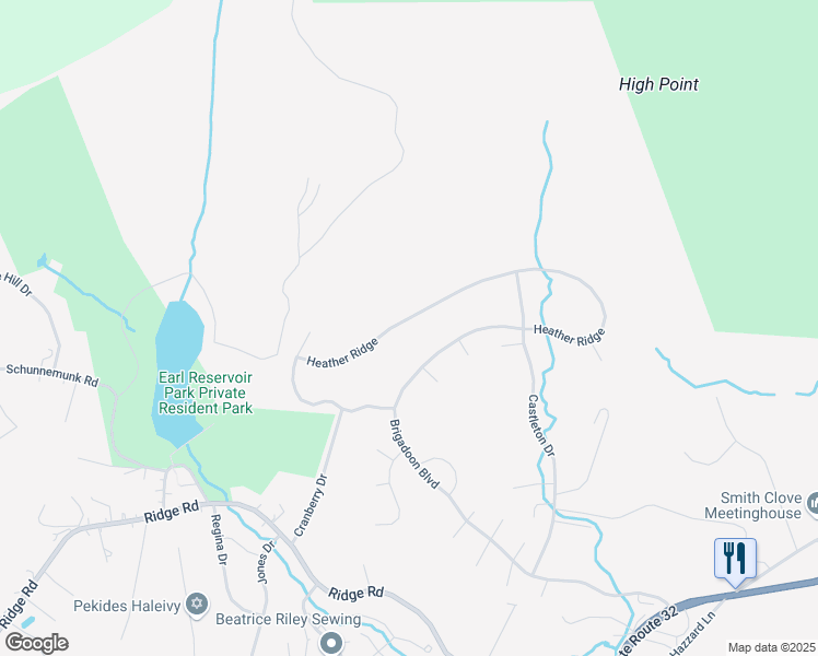 map of restaurants, bars, coffee shops, grocery stores, and more near 22 Heather Ridge in Woodbury