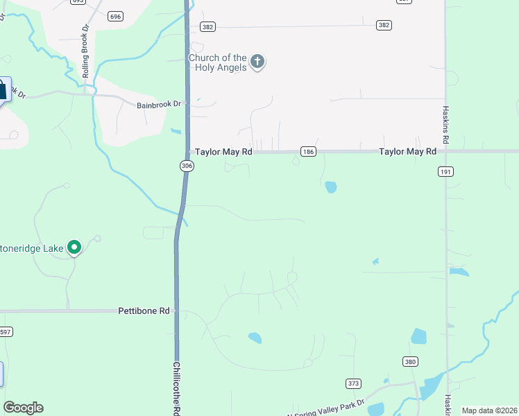 map of restaurants, bars, coffee shops, grocery stores, and more near 8600 Tamarack Trail in Chagrin Falls