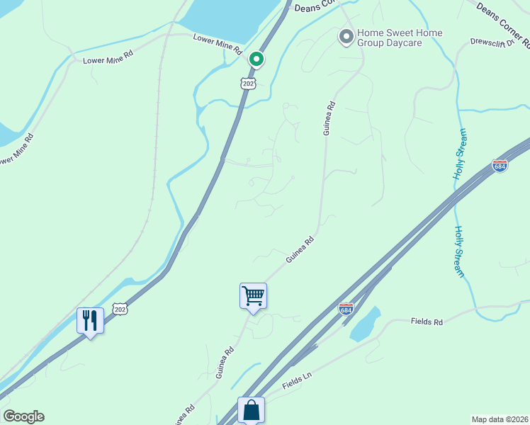 map of restaurants, bars, coffee shops, grocery stores, and more near 205 Orchard Hill Lane in Brewster