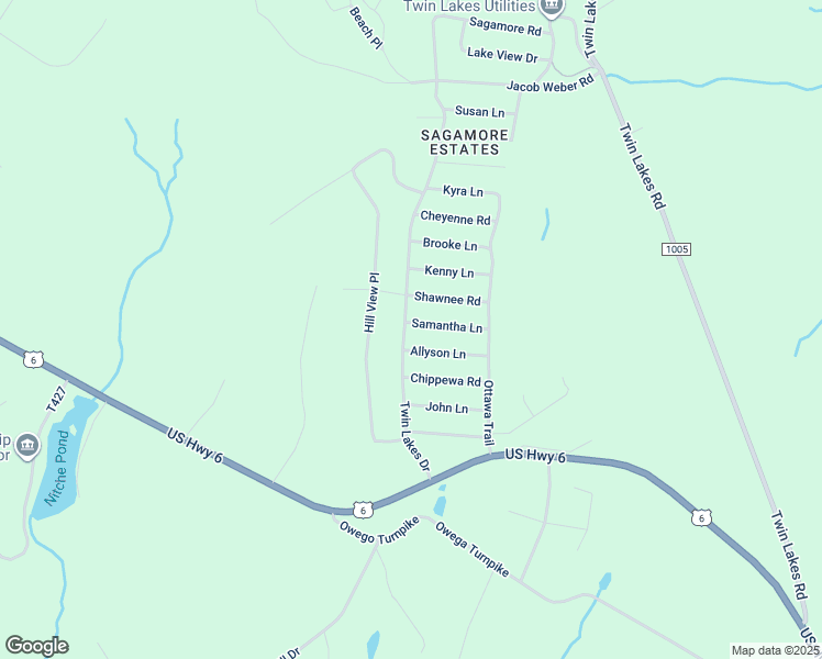 map of restaurants, bars, coffee shops, grocery stores, and more near 122 Samantha Lane in Shohola