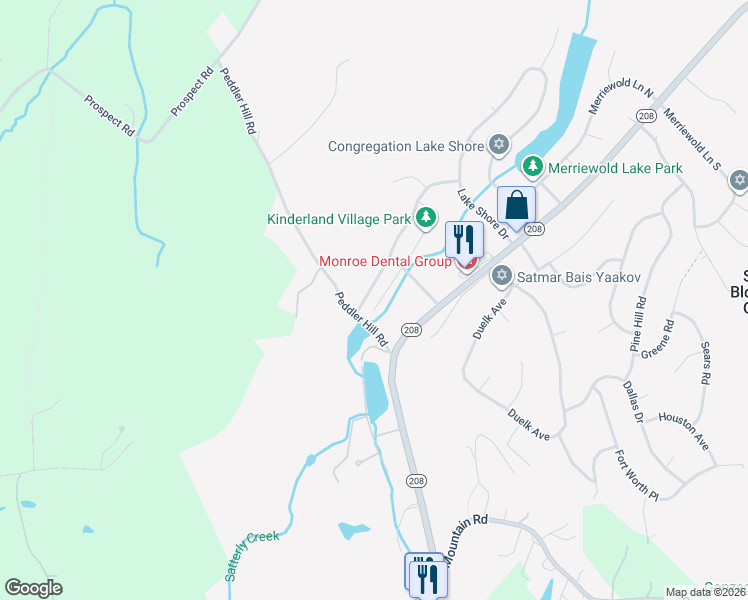 map of restaurants, bars, coffee shops, grocery stores, and more near 49 Tanager Road in Monroe