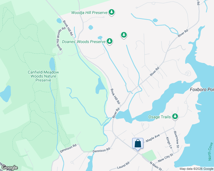 map of restaurants, bars, coffee shops, grocery stores, and more near 22 Book Hill Road in Essex