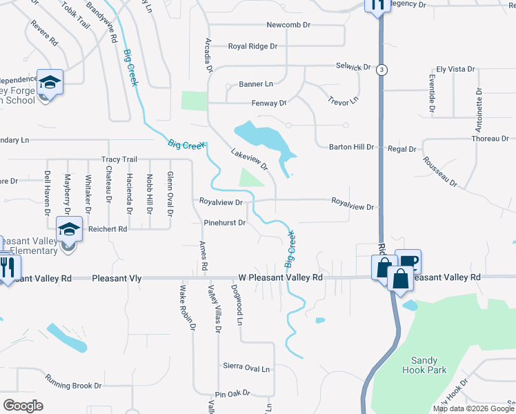 map of restaurants, bars, coffee shops, grocery stores, and more near 8245 Royalview Drive in Parma