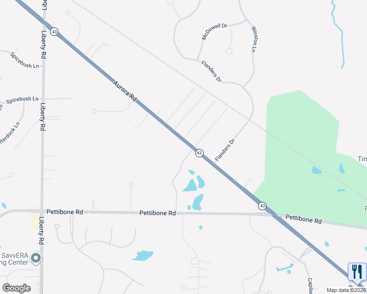 map of restaurants, bars, coffee shops, grocery stores, and more near 37860 Ohio 43 in Solon