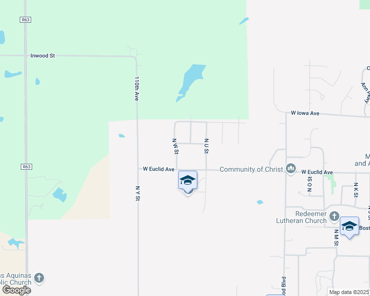 map of restaurants, bars, coffee shops, grocery stores, and more near 2401 West Girard Avenue in Indianola