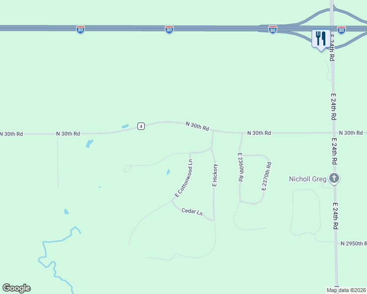 map of restaurants, bars, coffee shops, grocery stores, and more near 2330 Oakwood Lane in Marseilles