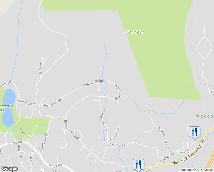 map of restaurants, bars, coffee shops, grocery stores, and more near 48 Heather Ridge in Woodbury