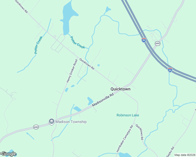 map of restaurants, bars, coffee shops, grocery stores, and more near 3330 Quicktown Rd in Madison Twp