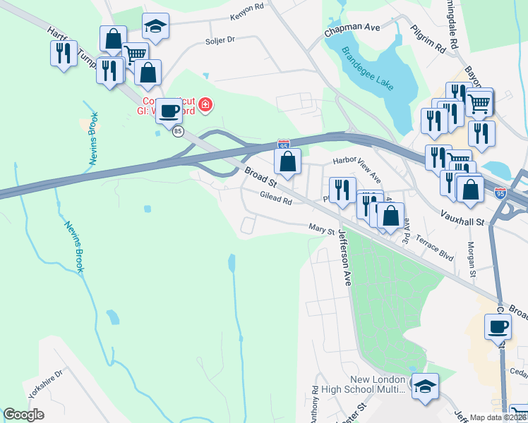 map of restaurants, bars, coffee shops, grocery stores, and more near 29 Mary Street in Waterford