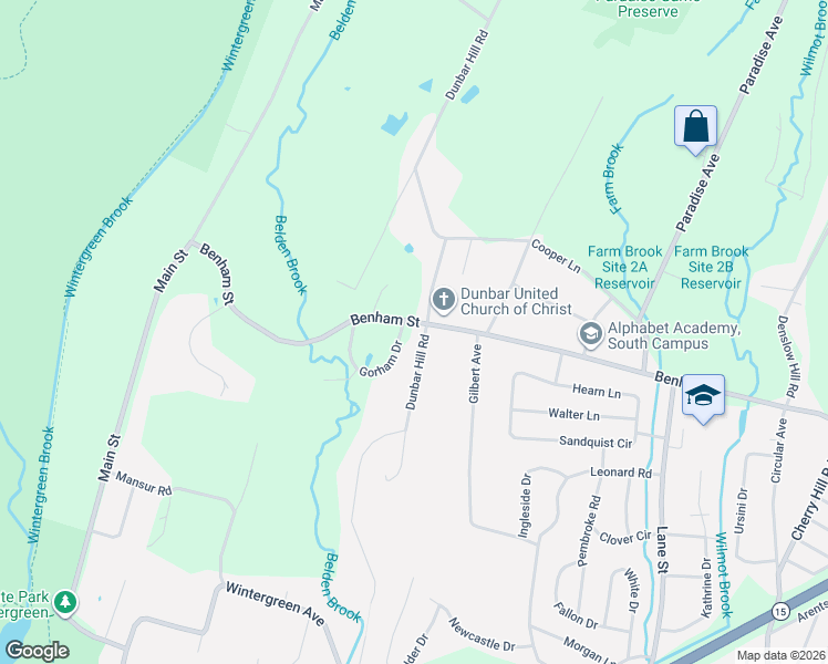 map of restaurants, bars, coffee shops, grocery stores, and more near 380 Dunbar Hill Road in Hamden