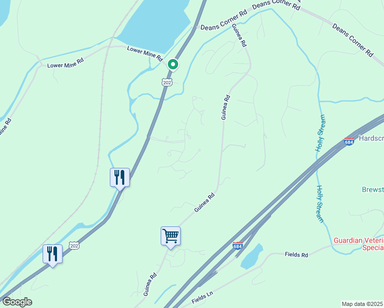 map of restaurants, bars, coffee shops, grocery stores, and more near 306 Stonewall Lane in Brewster