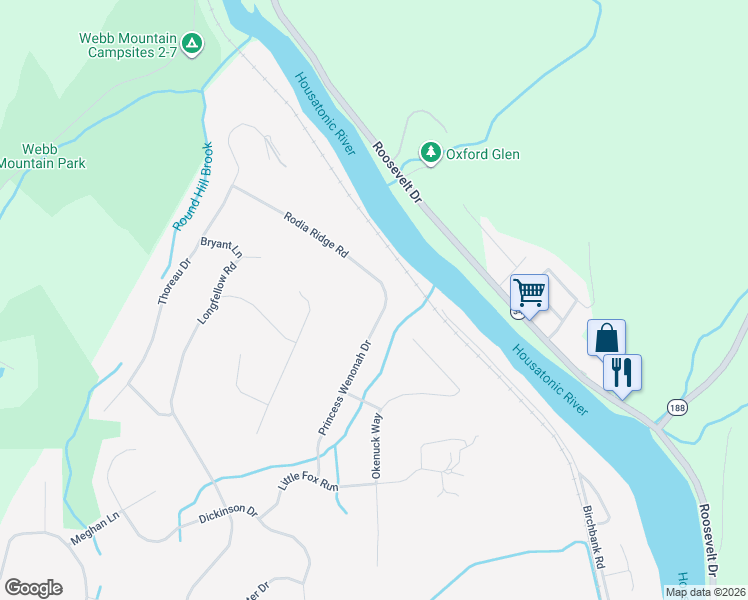 map of restaurants, bars, coffee shops, grocery stores, and more near 68 Princess Wenonah Dr in Shelton