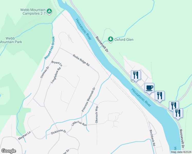 map of restaurants, bars, coffee shops, grocery stores, and more near 68 Princess Wenonah Drive in Shelton