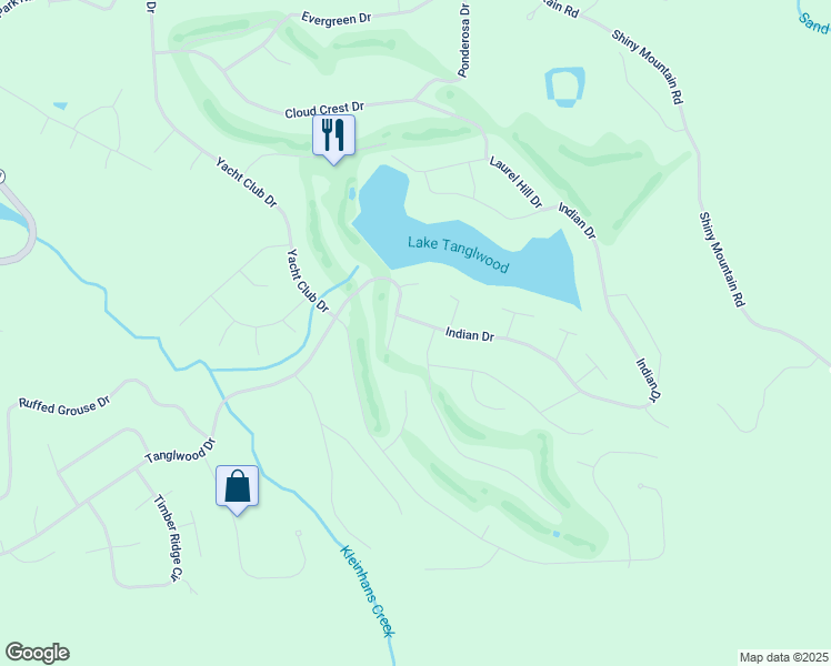 map of restaurants, bars, coffee shops, grocery stores, and more near 888 Tanglwood Drive in Greentown