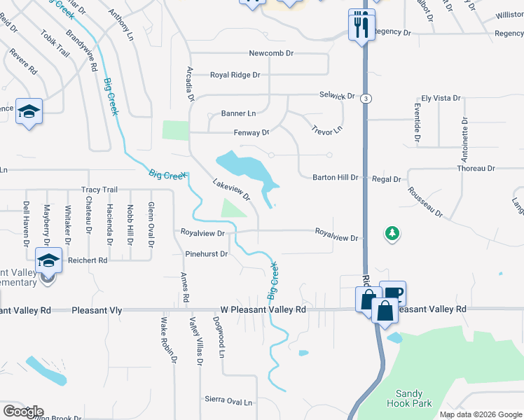 map of restaurants, bars, coffee shops, grocery stores, and more near 7289 Lakeview Drive in Parma