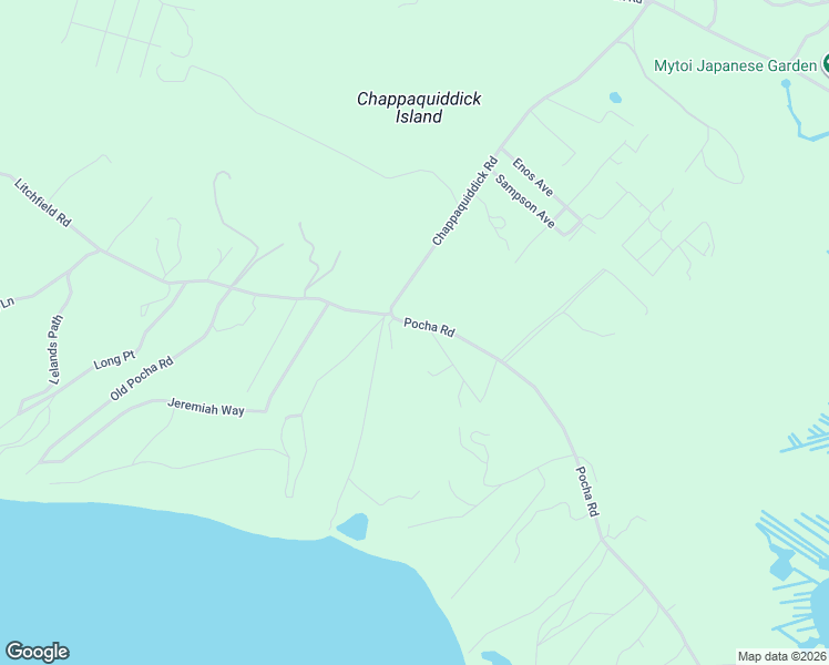 map of restaurants, bars, coffee shops, grocery stores, and more near 6 Pocha Road in Edgartown