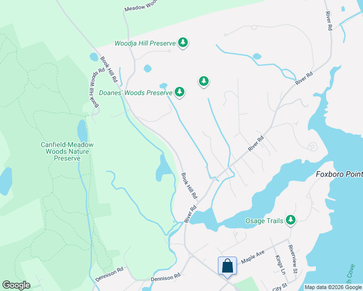 map of restaurants, bars, coffee shops, grocery stores, and more near 43 Book Hill Road in Essex