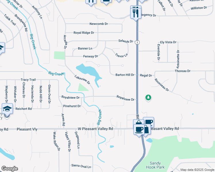 map of restaurants, bars, coffee shops, grocery stores, and more near 7260 Ridge Road in Cleveland
