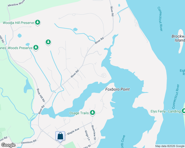map of restaurants, bars, coffee shops, grocery stores, and more near 75 River Road in Essex